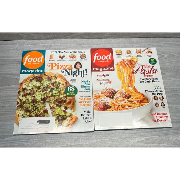 Food Network Magazine Lot 6 Issues 2021 Recipes Features Pasta Burgers Cakes - Picture 4 of 16